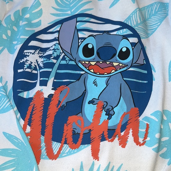 Disney Parks Stitch Hoodie Sweatshirt M - Picture 2 of 6